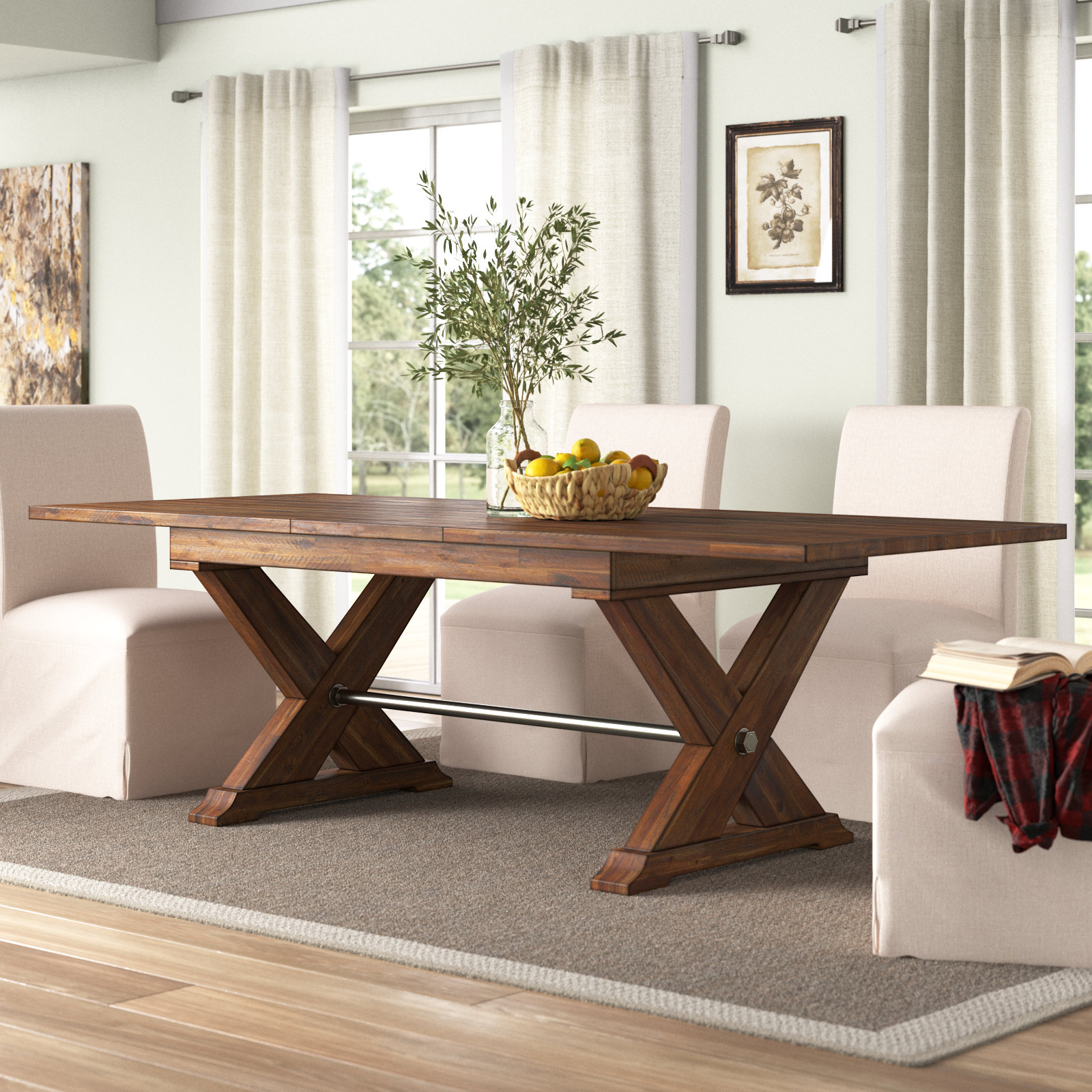 Laurel Foundry Modern Farmhouse® Jeffers Butterfly Leaf Trestle